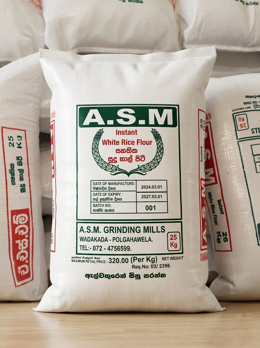 ASM rice flour product display